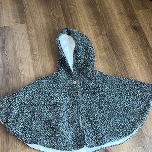 Grey hooded shawl